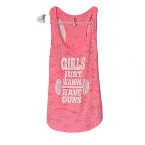 Pink Graphic Tank Top